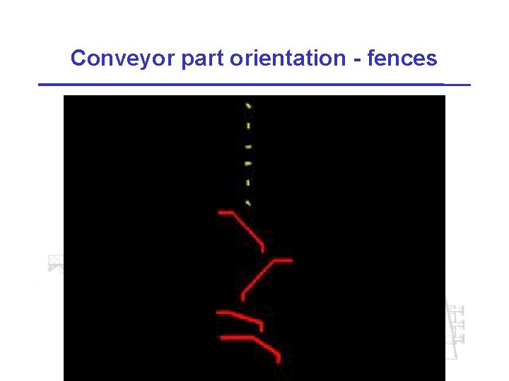 Conveyor part orientation - fences 