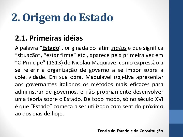 Teoria Geral do Estado Origem formao e elementos