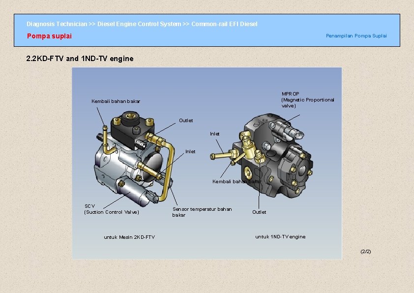 Diagnosis Technician >> Diesel Engine Control System >> Common-rail EFI Diesel Pompa suplai Penampilan