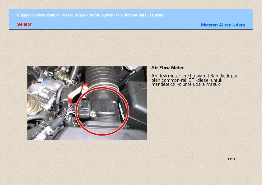 Diagnosis Technician >> Diesel Engine Control System >> Common-rail EFI Diesel Sensor Meteran Aliran