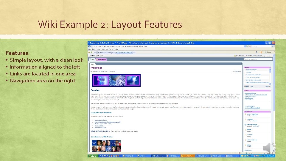 Wikio Layout Elearning Capabilities with Wikis EDIT 611 Technology Dive