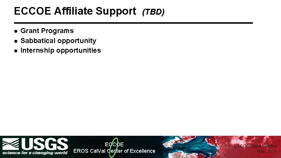 ECCOE Affiliate Support l l l (TBD) Grant Programs Sabbatical opportunity Internship opportunities ECCOE