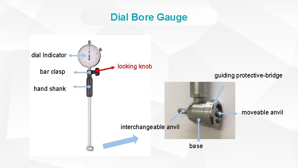 Dial Bore Gauge dial Indicator bar clasp locking knob guiding protective-bridge hand shank moveable