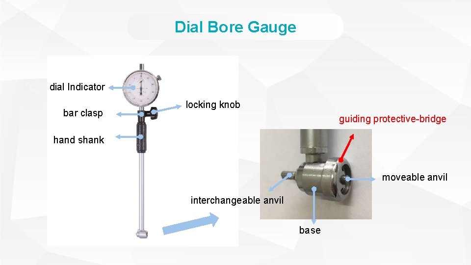 Dial Bore Gauge dial Indicator bar clasp locking knob guiding protective-bridge hand shank moveable