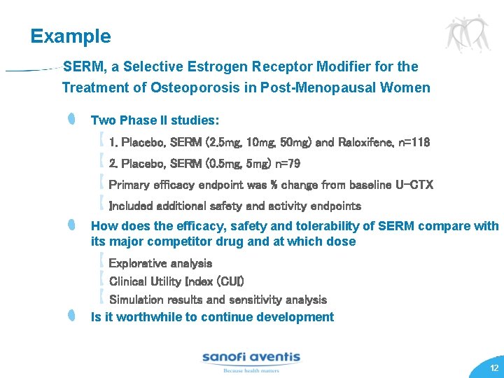 Example SERM, a Selective Estrogen Receptor Modifier for the Treatment of Osteoporosis in Post-Menopausal