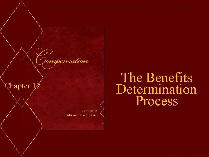 Milkovich/Newman: Compensation, Ninth Edition Chapter 12 Mc. Graw-Hill/Irwin The Benefits Determination Process Copyright ©