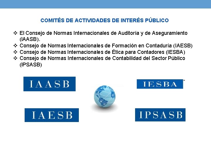 COMITÉS DE ACTIVIDADES DE INTERÉS PÚBLICO v El Consejo de Normas Internacionales de Auditoría