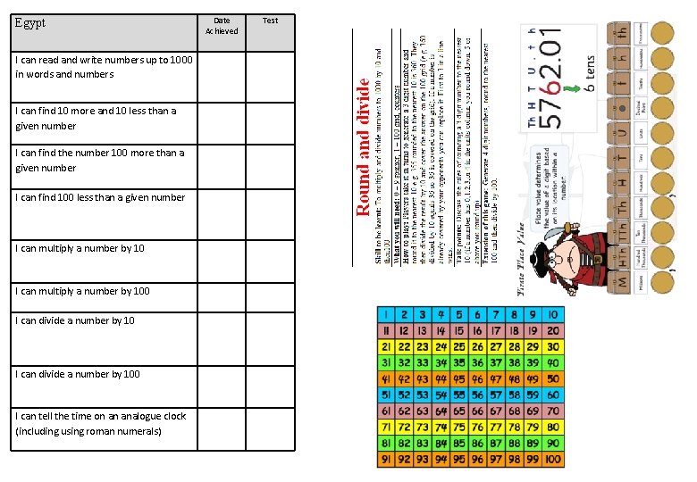 Egypt I can read and write numbers up to 1000 in words and numbers