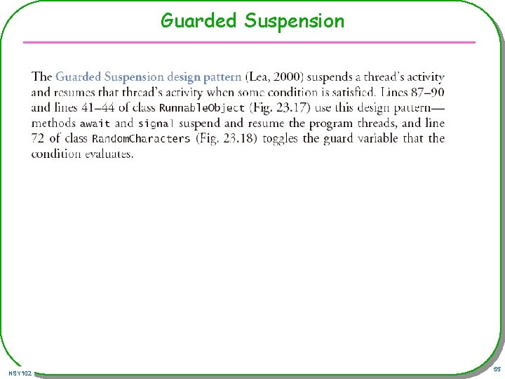 Guarded Suspension NSY 102 55 