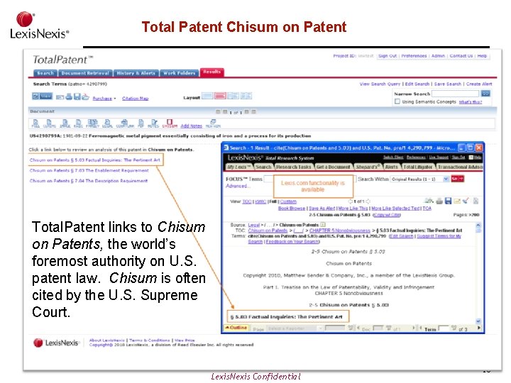 Total Patent Chisum on Patent Total. Patent links to Chisum on Patents, the world’s