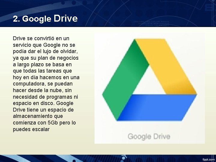 2. Google Drive se convirtió en un servicio que Google no se podía dar