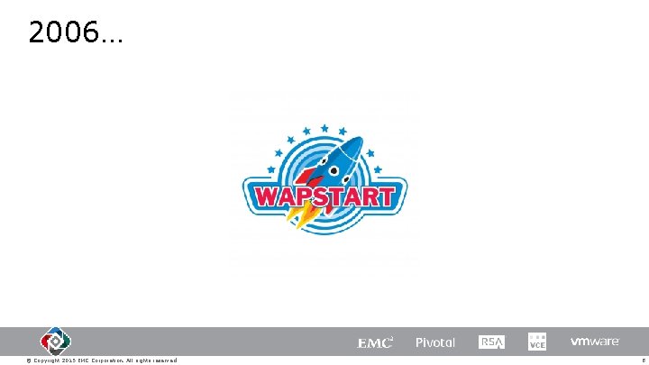 2006… © Copyright 2015 EMC Corporation. All rights reserved. 8 