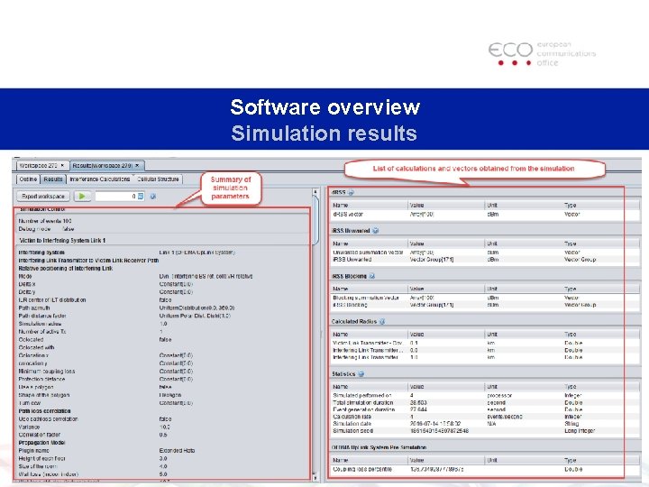 Software overview Simulation results Software overview Simulation results