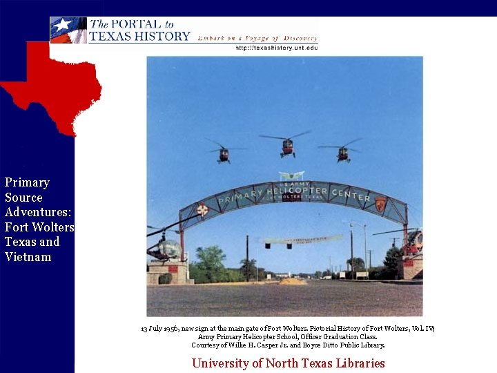 Primary Source Adventures: Fort Wolters Texas and Vietnam 13 July 1956, new sign at