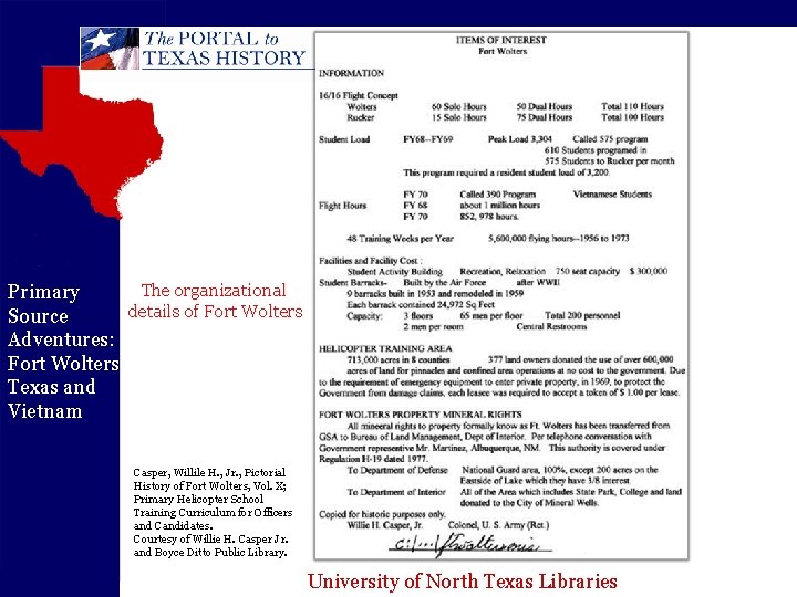 The organizational Primary details of Fort Wolters Source Adventures: Fort Wolters Texas and Vietnam