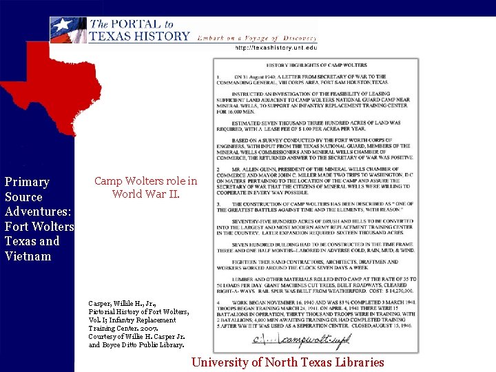 Primary Source Adventures: Fort Wolters Texas and Vietnam Camp Wolters role in World War