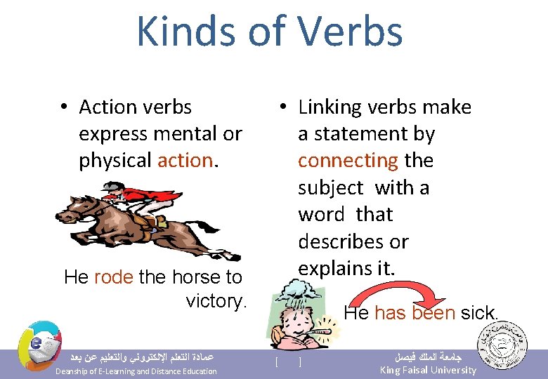 Kinds of Verbs • Action verbs express mental or physical action. • Linking verbs