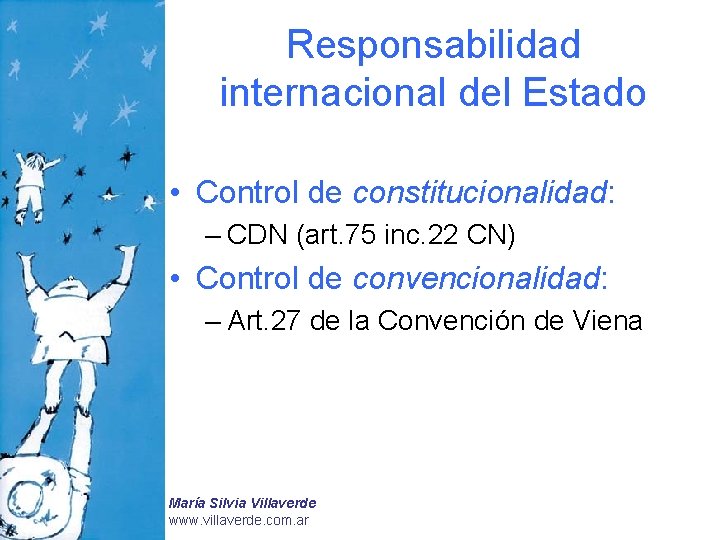 Responsabilidad internacional del Estado • Control de constitucionalidad: – CDN (art. 75 inc. 22