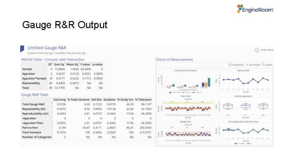 Gauge R&R Output 