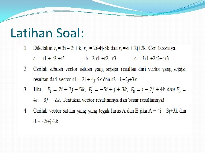 Latihan Soal: 