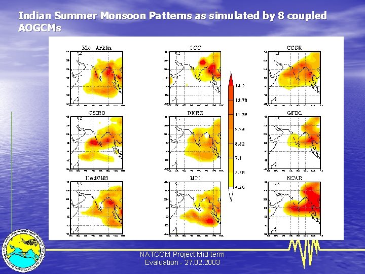 Indian Summer Monsoon Patterns as simulated by 8 coupled AOGCMs NATCOM Project Mid-term Evaluation