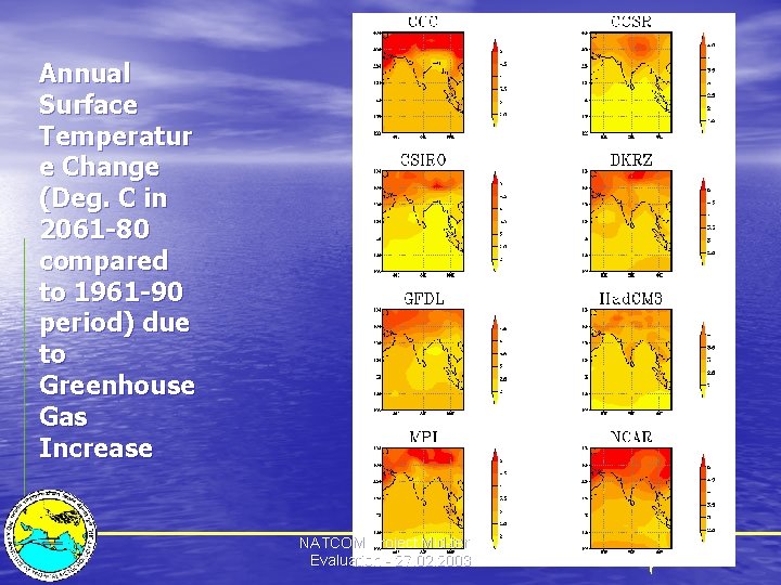 Annual Surface Temperatur e Change (Deg. C in 2061 -80 compared to 1961 -90