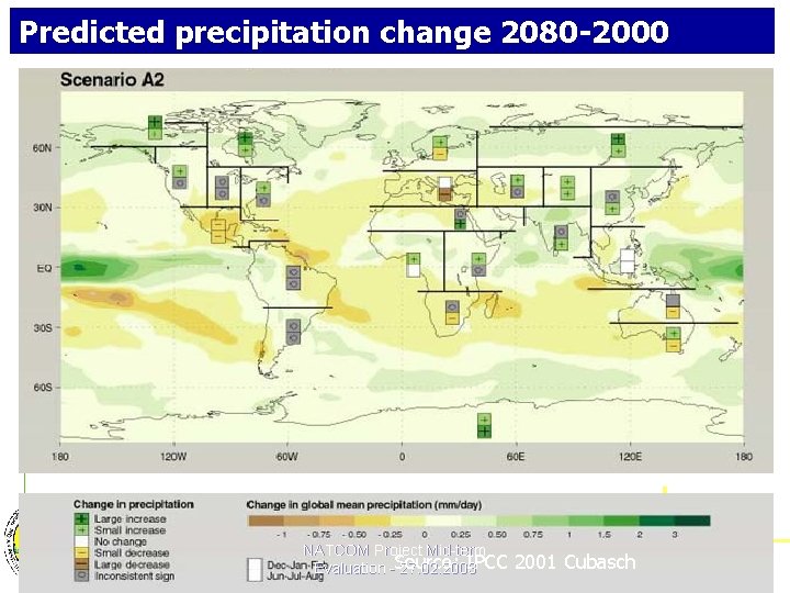 Predicted precipitation change 2080 -2000 NATCOM Project Mid-term IPCC Evaluation -Source: 27. 02. 2003