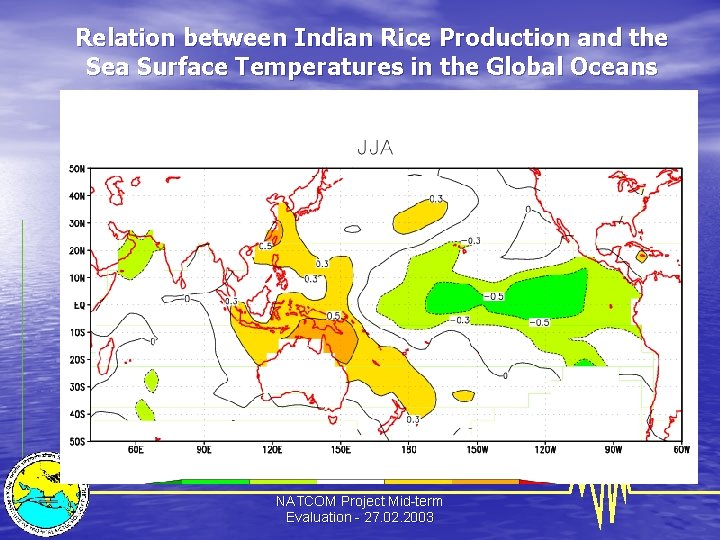 Relation between Indian Rice Production and the Sea Surface Temperatures in the Global Oceans