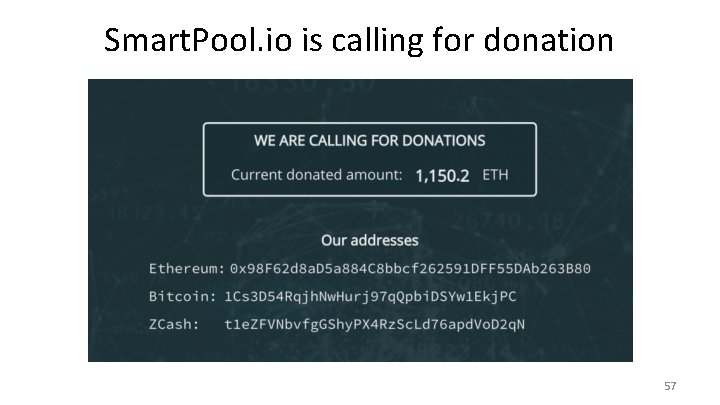 Smart. Pool. io is calling for donation 57 