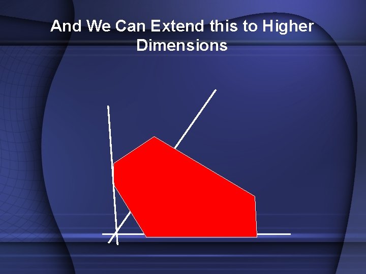 And We Can Extend this to Higher Dimensions 