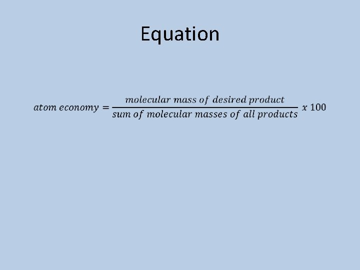 Equation • 