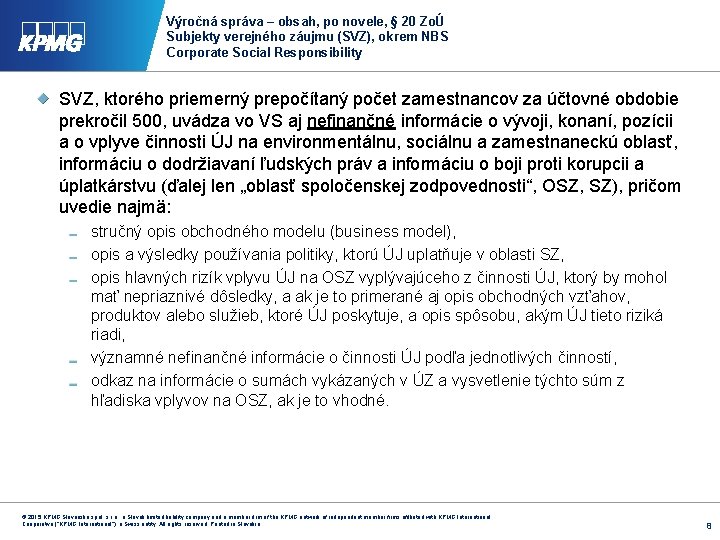 Výročná správa – obsah, po novele, § 20 ZoÚ Subjekty verejného záujmu (SVZ), okrem