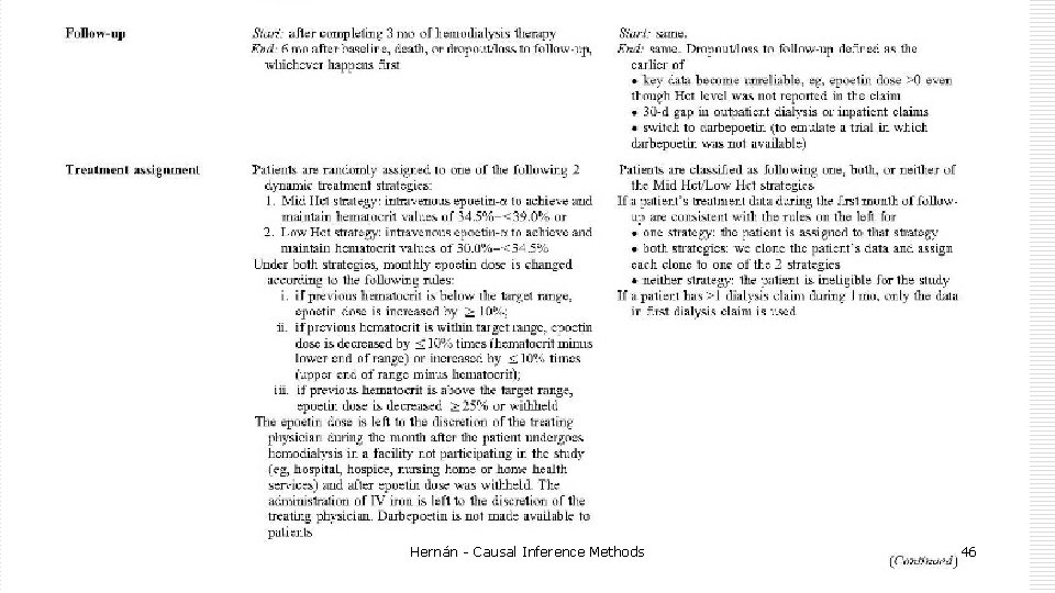 Hernán - Causal Inference Methods 46 Hernán - Causal Inference Methods 46
