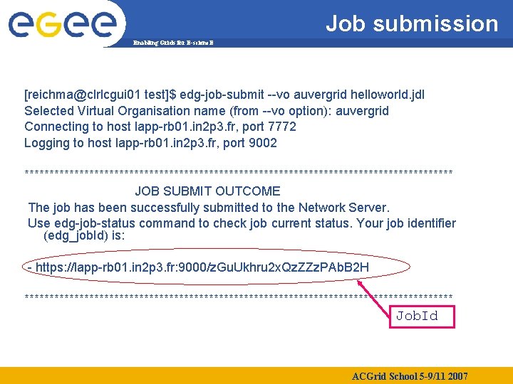2ec Jobfile Enabling Grids for Escienc E Workload Management System