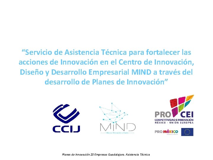 “Servicio de Asistencia Técnica para fortalecer las acciones de Innovación en el Centro de