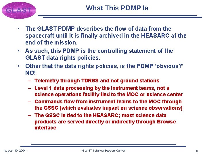 Pdmp Example The Project Data Management Plan David Band GSSC