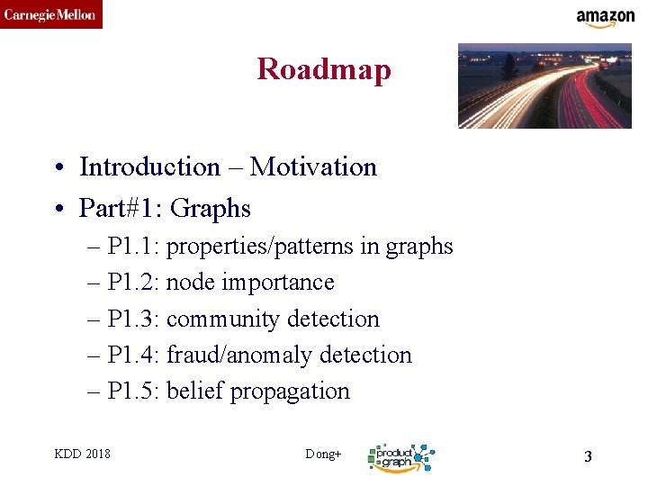 CMU SCS Roadmap • Introduction – Motivation • Part#1: Graphs – P 1. 1: