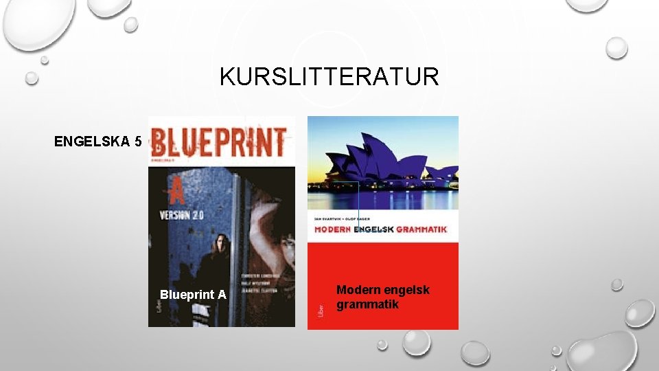 KURSLITTERATUR ENGELSKA 5 Blueprint A Modern engelsk grammatik 