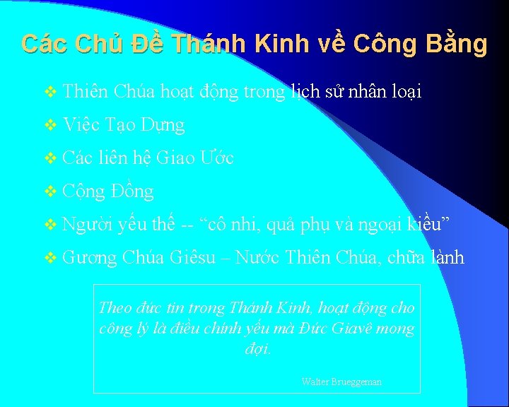 Các Chủ Đề Thánh Kinh về Công Bằng v Thiên v Việc v Các