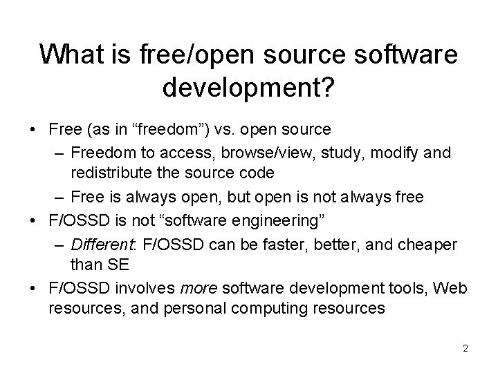 Understanding Best Practices in FreeOpen Source Software Development