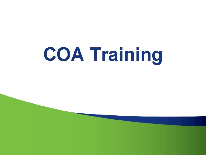 COA Training 