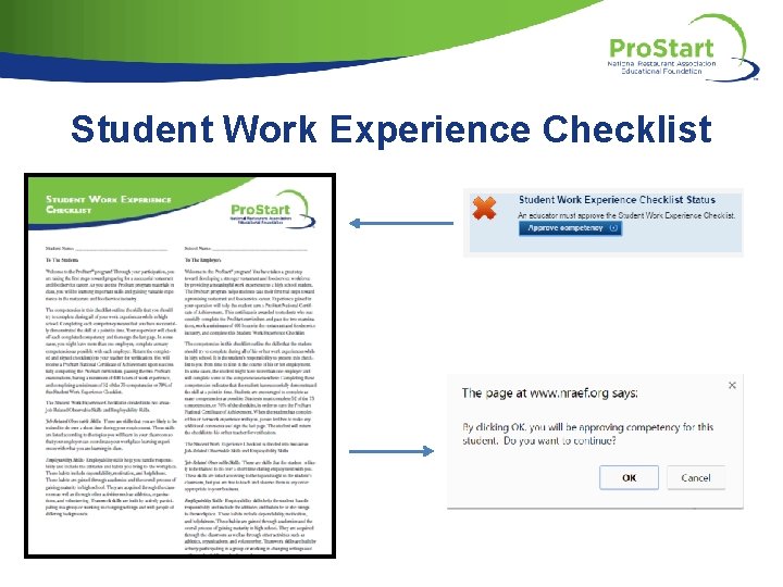 Student Work Experience Checklist 