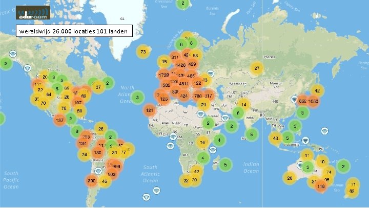 wereldwijd 26. 000 locaties 101 landen 