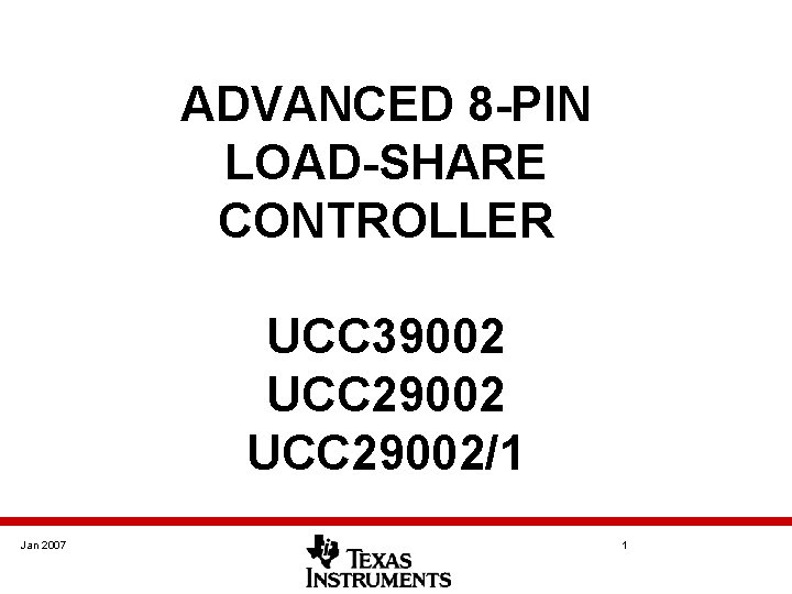 Ucc Controller ADVANCED 8 PIN LOADSHARE CONTROLLER UCC 39002 UCC