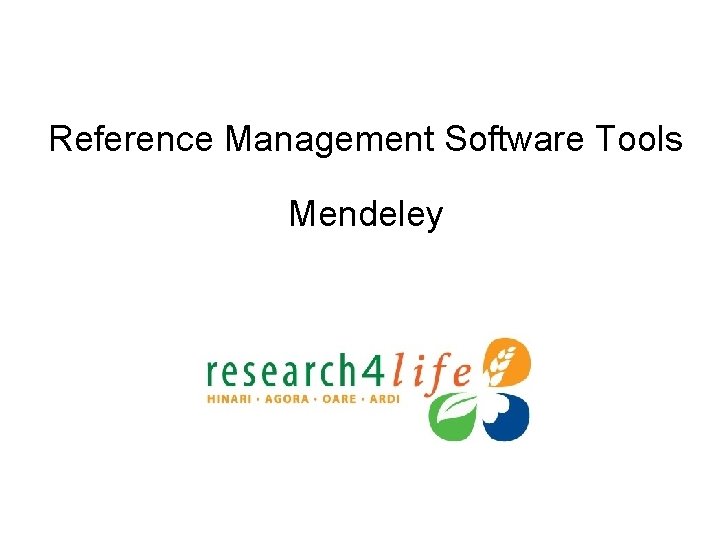 Reference Management Software Tools Mendeley 