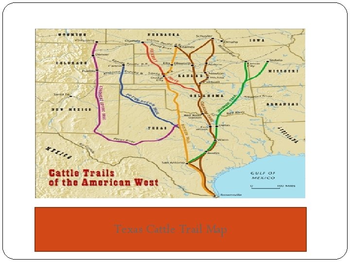 Texas Cattle Trail Map 