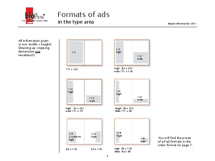 ® All information given in mm (width x height) (drawing up cropping demension not