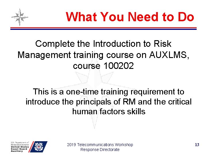 What You Need to Do Complete the Introduction to Risk Management training course on