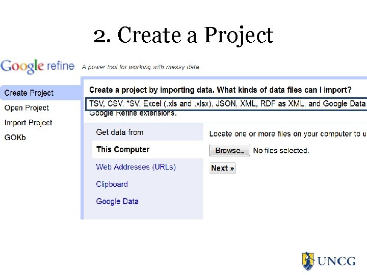 2. Create a Project 