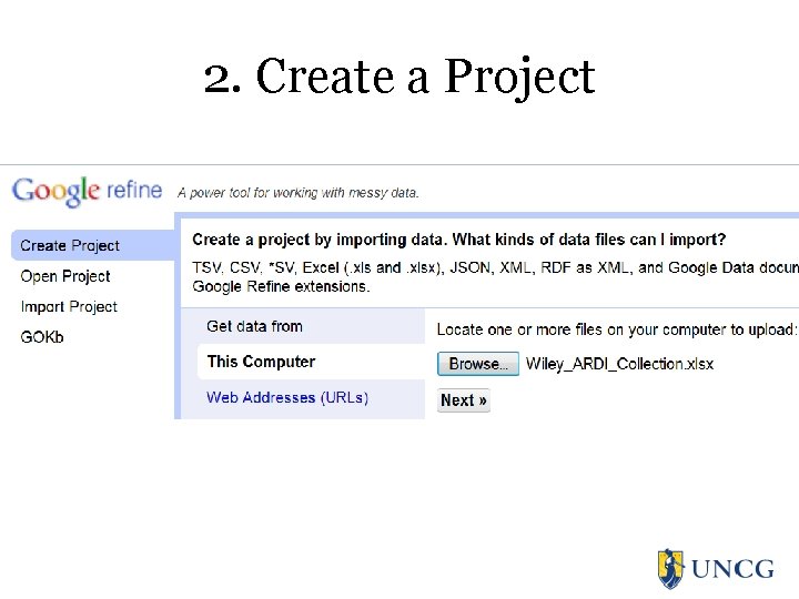 2. Create a Project 